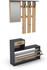 byLIVING Garderoben-Set TAMINA / Kommode mit Schuhschrank + hängende Garderobe mit Spiegel / anthrazit / Fronten braun Artisan Eiche / Flur-Schrank / Schränke / Regal / 100x190x25 (BxHxT)