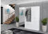 ebuy24 ProjektxKompaktgarderobe mit Spiegelschrank, 183x193 , Weiß / Weiß Hochglanz