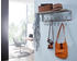 Finebuy Wandgarderobe Metall Silber 74,5x39x19,5