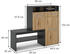 Livinity Schuhschrank Selena, 125x102 cm Anthrazit/Eiche