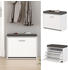 Serina Oskar Store Schuhbank Georg, 60x49.5 cm mit Auflage, Weiß