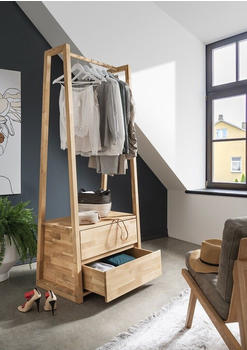 main möbel Garderobe mit SchubkÃ¤sten 85x190cm Graz Wildeichegeölt (340704-Gr)
