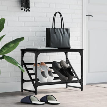 vidaXL Schuhregal Schwarz 60x30x45 cm Holzwerkstoff (833413)