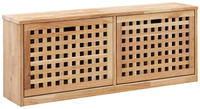vidaXL Schuhbank 94 x 20 x 38 cm Walnussholz Massiv