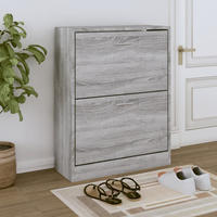 Schuhschrank Grau Sonoma 63x24x81 Cm Holzwerkstoff - Vidaxl
