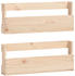 vidaXL Wand-Schuhregale 2 Stk. 59x9x23 cm Massivholz Kiefer (833273)