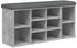 vidaXL Schuhbank Betongrau 102x32x50 cm Holzwerkstoff (835113)