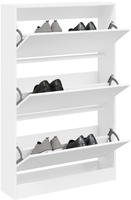 vidaXL Schuhschrank Wei&szlig; 80x21x125,5 cm Holzwerkstoff