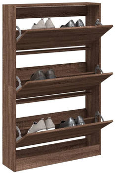 vidaXL Schuhschrank Braun Eichen-Optik 80x21x125,5 cm Holzwerkstoff (839930)