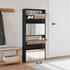 vidaXL Schuhschrank mit Spiegel 4 Fächer Schwarz 63x17x134 cm (3228274)