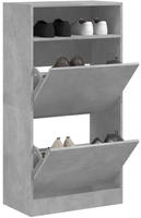 vidaXL Schuhschrank Betongrau 60x34x116 cm Holzwerkstoff