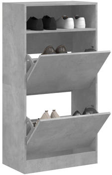 vidaXL Schuhschrank Betongrau 60x34x116 cm Holzwerkstoff (840018)