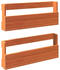 vidaXL Wand-Schuhregale 2 Stk. Wachsbraun 59x8,5x23,5 cm Massivholz (844489)