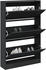 vidaXL Schuhschrank Schwarz 80x21x125,5 cm Holzwerkstoff (839925)