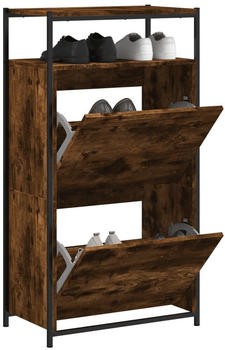 vidaXL Schuhschrank R&auml;uchereiche 60x34x112 cm Holzwerkstoff (840031)