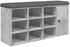 vidaXL Schuhbank Betongrau 102x32x50 cm Holzwerkstoff (835092)