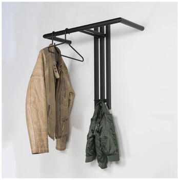 Spinder Design Senza 1 Wandgarderobe mit 2 Haken 65x28x63.5Schwarz (GW470-22)