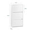 SoBuy Schuhkipper Weiß 61x120x26cm FSR165-H-W