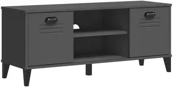 vidaXL Schuhbank VIKEN Anthrazit 106x35x45 cm Massivholz Kiefer (374934)