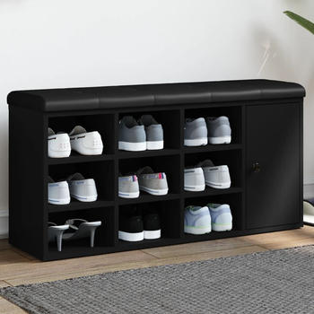 vidaXL Schuhbank Schwarz 102x32x50 cm Holzwerkstoff (835090)