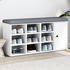 vidaXL Schuhbank Weiß 102x32x50 cm Holzwerkstoff (835089)