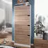 Wohnling Schuhschrank Eiche Sonoma Nachbildung weiß 60x150x24 cm