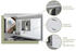 ebuy24 Projektx Kleiderschrank 6-türig Weiß / Weiß Hochglanz