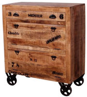 SIT Schuhschrank "Messenien aus Mangoholz mit Rollen & 2 Klappen" Platz f&uuml;r...