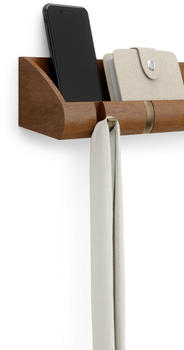 Umbra CUBBY ORGANIZER Garderobenablage und Hakenleiste walnuß gold (1017568-1227)