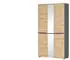 Möbel Kraft Garderobenschrank 3-türig holzfarben 105x192x38