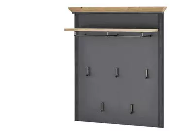 Möbel Kraft Garderobenpaneel grau 93x107x30