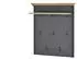 Möbel Kraft Garderobenpaneel grau 93x107x30