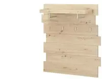 Froschk&ouml;nig24 Signo Garderobenpaneel Wandpaneel Wei&szlig; matt/Artisan Eiche Nachbildung