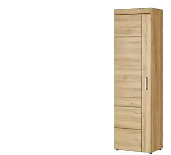 Möbel Kraft Garderobenschrank holzfarben 58x195x37,4