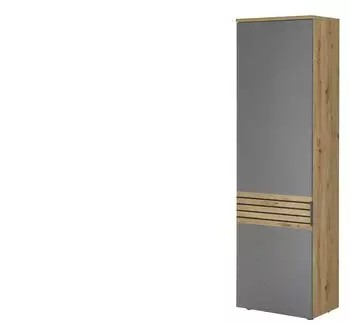 Möbel Kraft Garderobenschrank grau 60x200x38