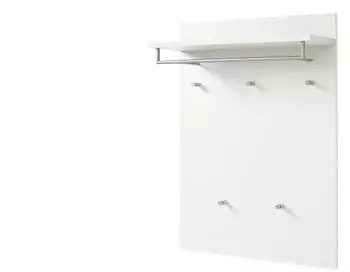 Möbel Kraft Garderobenpaneel weiß Holzwerkstoff 80x109x27