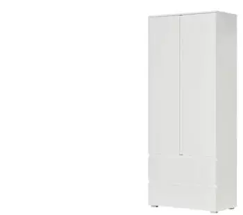 Möbel Kraft Mehrzweckschrank weiß 80x191x40
