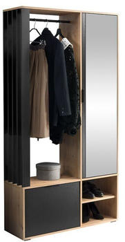 Mirjan24 Garderobe-Set Milo (Artisan Eiche / Schwarz)