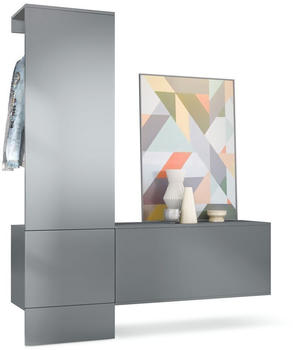 Vladon Garderobe Carlton Set 4 Anthrazit matt/Graphit seidenmatt (156,5x193x35 )