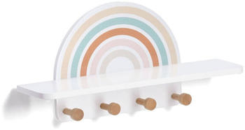 Zeller Kinder-Wandgarderobe - Rainbow - Wei&szlig;