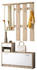 CarryHome Garderobe Weiß Eiche 2-teilig 100x190x26 cm