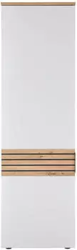Mid.you Garderobenschrank Wei&szlig; Eiche Artisan Dunkelgrau 2 F&auml;cher 60x200x38 cm