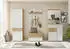 Mid.you Garderobenschrank Weiß Eiche Artisan Dunkelgrau 2 Fächer 60x200x38 cm