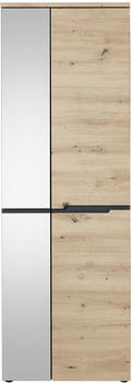 Voleo Garderobenschrank Graphit Eiche Artisan 5 Fächer 65x192x38 cm