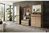 Voleo Garderobenschrank Graphit Eiche Artisan 5 Fächer 65x192x38 cm
