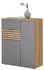 Mid.you Schuhschrank Grau Eiche Artisan 4 Fächer 2 Schubladen 85x105x38 cm