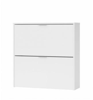For&eacute;s 2-t&uuml;rig Schuhregal 75x76x22 cm wei&szlig;