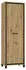 Livetastic Garderobenschrank Schwarz Eiche 1 Fächer 64.4x199.4x41.5 cm