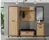 Livetastic Garderobenschrank Schwarz Eiche 1 Fächer 64.4x199.4x41.5 cm