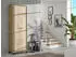 Livetastic Garderobenschrank Schwarz Eiche 1 Fächer 64.4x199.4x41.5 cm